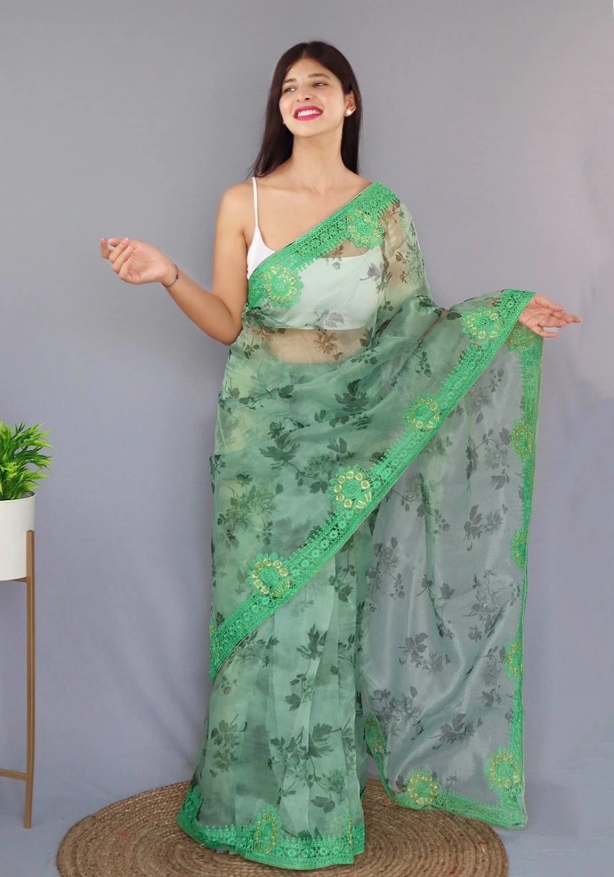Shree Trends Man-Mohini Embroidery Wholesale Fancy Saree Catalog — Wholesale Sarees, Shree Fabs wholesale from Surat — Photo 4